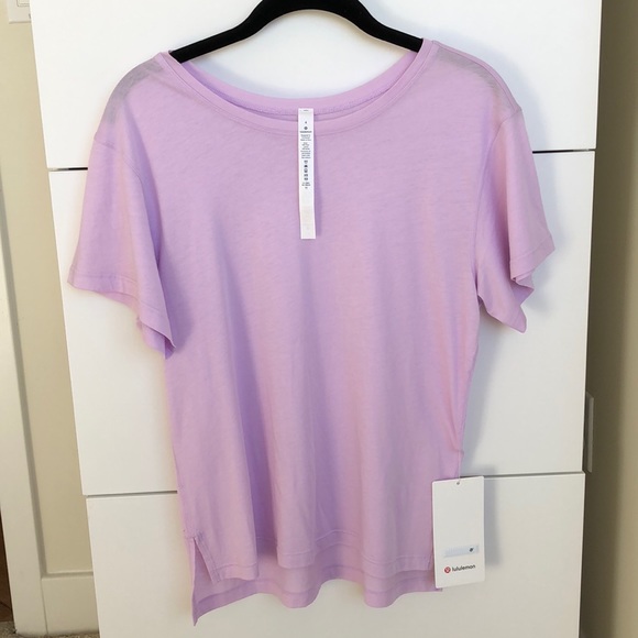 lululemon athletica Tops - Lululemon Purple Jericho Crew SS NWT